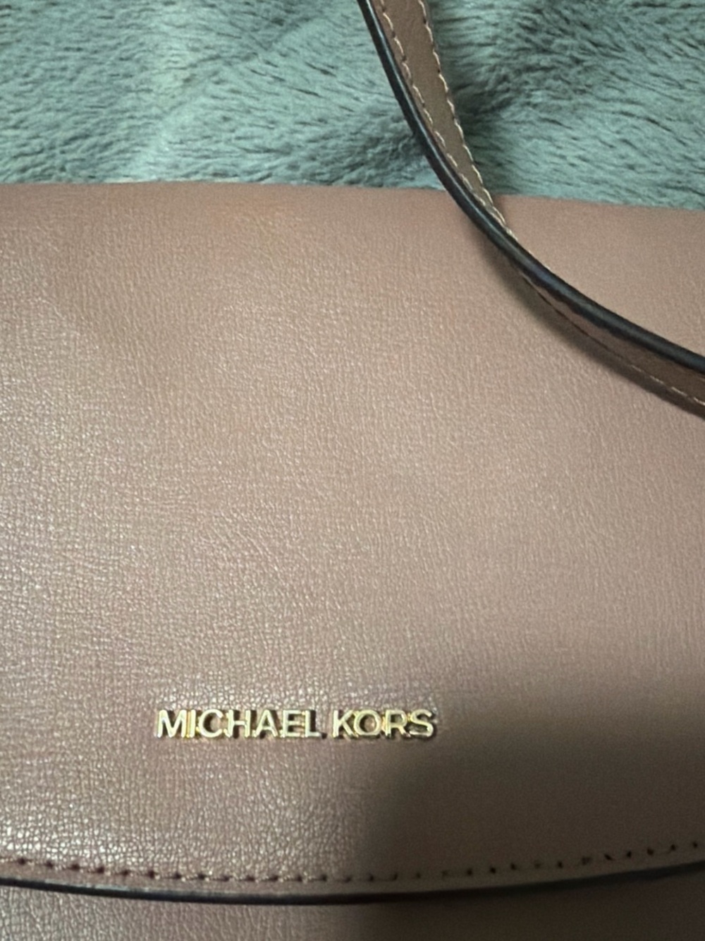 Michael Kors Crossbody Bag in Dusty Mauve with Gold Hardware